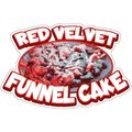 Signmission Red Velvet Funnel Cake Concession Stand Food Truck Sticker, 16" x 8", D-DC-16 Red Velvet Funnel Cake D-DC-16 Red Velvet Funnel Cake19